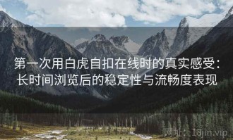 第一次用白虎自扣在线时的真实感受：长时间浏览后的稳定性与流畅度表现