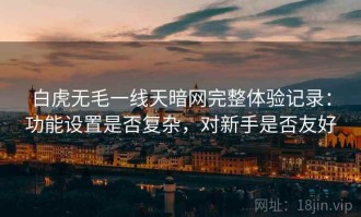 白虎无毛一线天暗网完整体验记录：功能设置是否复杂，对新手是否友好