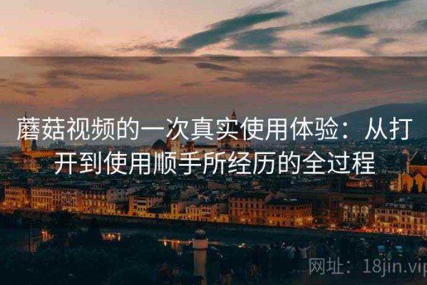 蘑菇视频的一次真实使用体验：从打开到使用顺手所经历的全过程