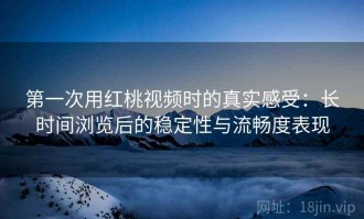 第一次用红桃视频时的真实感受：长时间浏览后的稳定性与流畅度表现