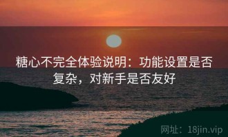 糖心不完全体验说明：功能设置是否复杂，对新手是否友好