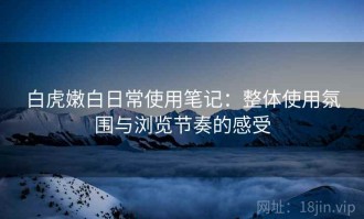 白虎嫩白日常使用笔记：整体使用氛围与浏览节奏的感受