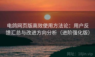 电鸽网页版高效使用方法论：用户反馈汇总与改进方向分析（进阶强化版）