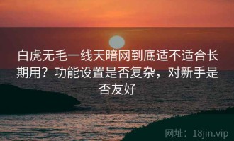 白虎无毛一线天暗网到底适不适合长期用？功能设置是否复杂，对新手是否友好