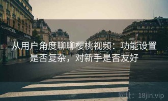从用户角度聊聊樱桃视频：功能设置是否复杂，对新手是否友好