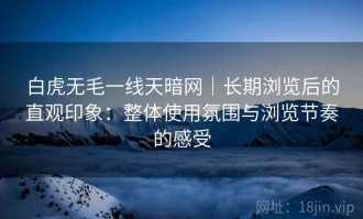 白虎无毛一线天暗网｜长期浏览后的直观印象：整体使用氛围与浏览节奏的感受