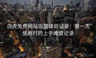 白虎免费网站完整体验记录：第一次使用时的上手难度记录