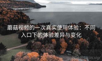 蘑菇视频的一次真实使用体验：不同入口下的体验差异与变化