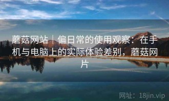 蘑菇网站｜偏日常的使用观察：在手机与电脑上的实际体验差别，蘑菇网片