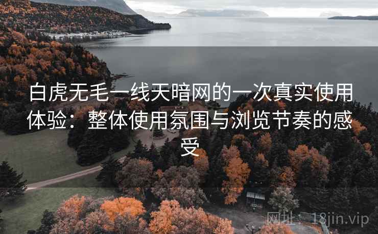 白虎无毛一线天暗网的一次真实使用体验:整体使用氛围与浏览节奏的感受 白虎无毛一线天暗网的一次真实使用体验:整体使用氛围与浏览节奏的感受