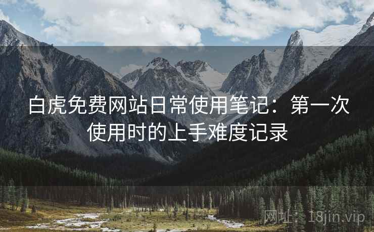 白虎免费网站日常使用笔记:第一次使用时的上手难度记录 白虎免费网站日常使用笔记:第一次使用时的上手难度记录