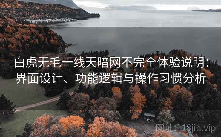 白虎无毛一线天暗网不完全体验说明:界面设计、功能逻辑与操作习惯分析 白虎无毛一线天暗网不完全体验说明:界面设计、功能逻辑与操作习惯分析
