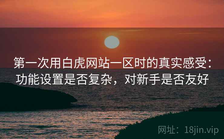 第一次用白虎网站一区时的真实感受:功能设置是否复杂,对新手是否友好 第一次用白虎网站一区时的真实感受:功能设置是否复杂,对新手是否友好